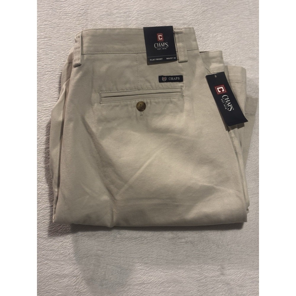 NEW Chaps Shorts Mens 38 Khaki Sportswear Chino Golf Casual NEW‎